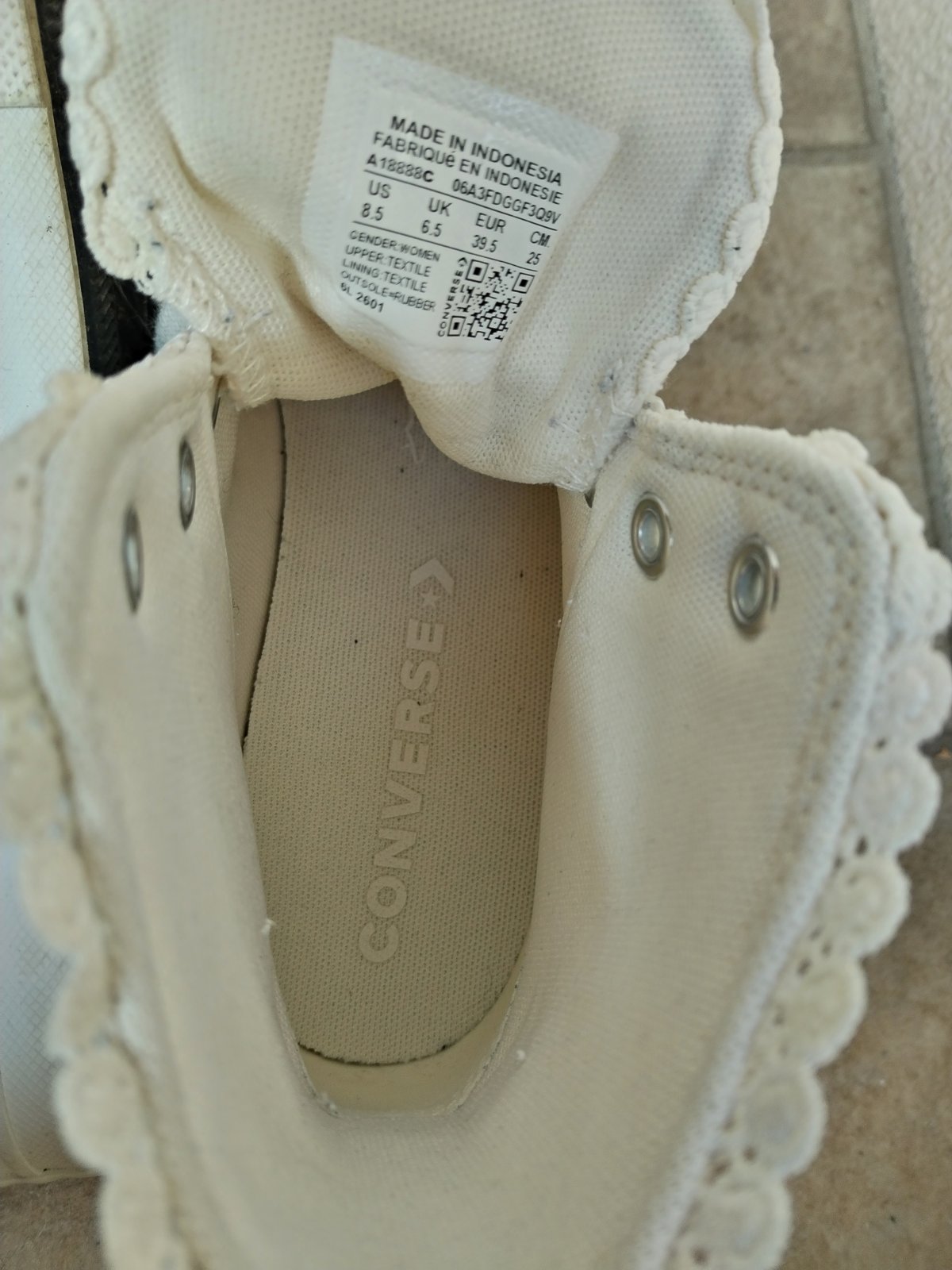 Svatební Converse kecky All Star Lift Platform Crochet